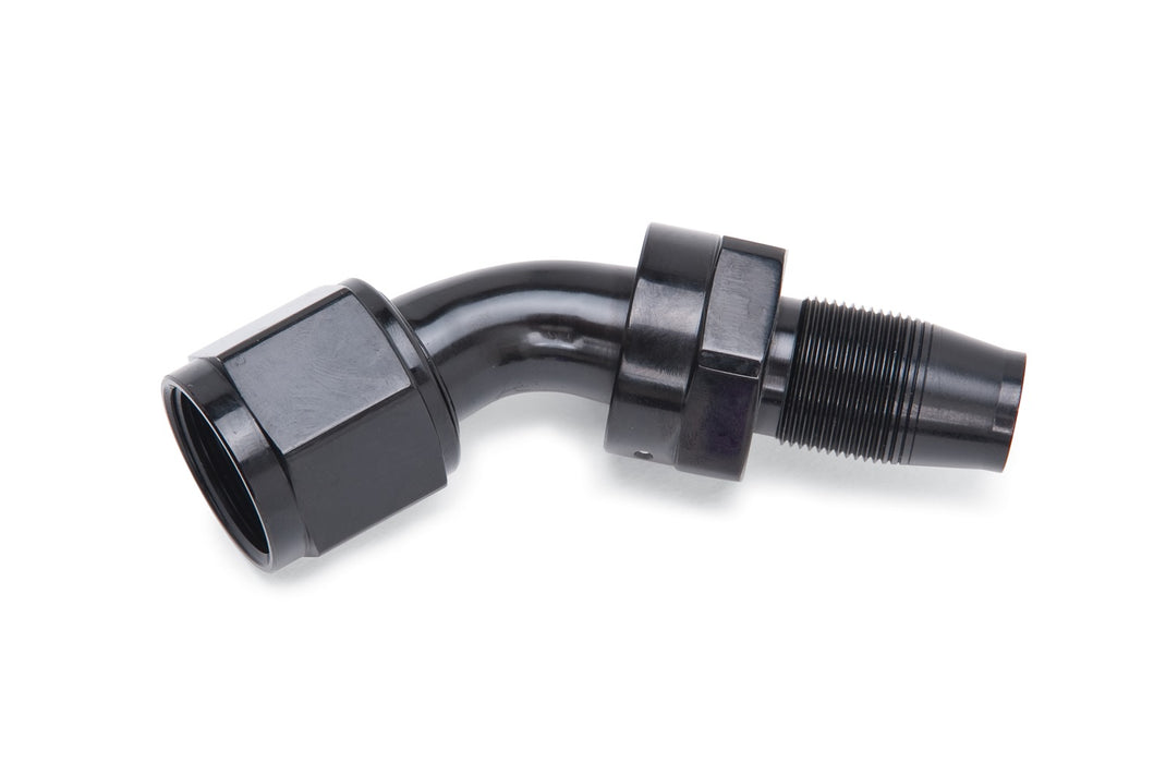 Russell 615093 Full Flow Swivel Hose End 45 Deg. End; -06AN; w/o Socket; Black; - Truck Part Superstore