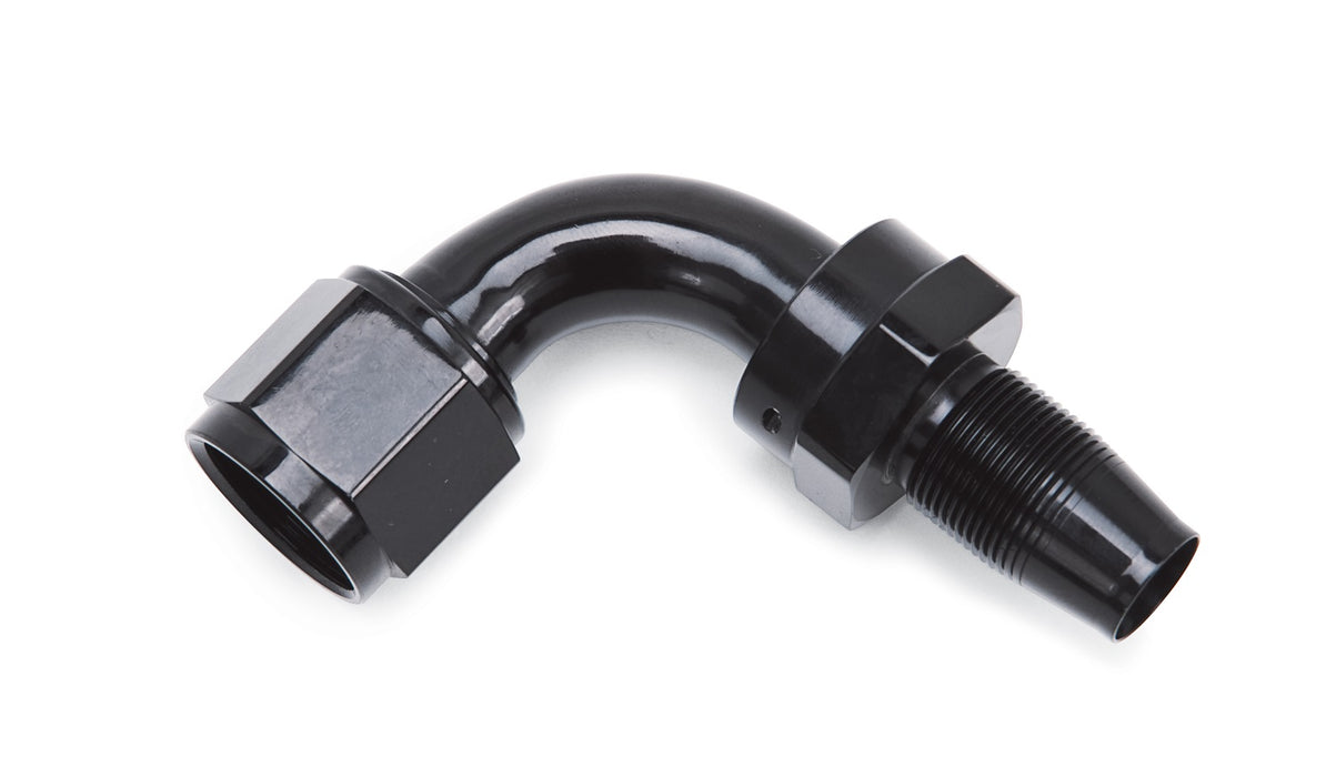 Russell 615163 Full Flow Swivel Hose End 90 Deg. End; Black; -06AN; w/o Socket; - Truck Part Superstore