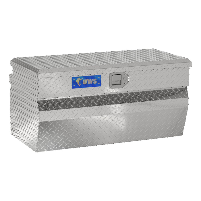 UWS TBC-36-W UWS TBC-36-W Aluminum Storage Box (36 Inch Wedge Truck Tool Box-Bright Aluminum) - Truck Part Superstore