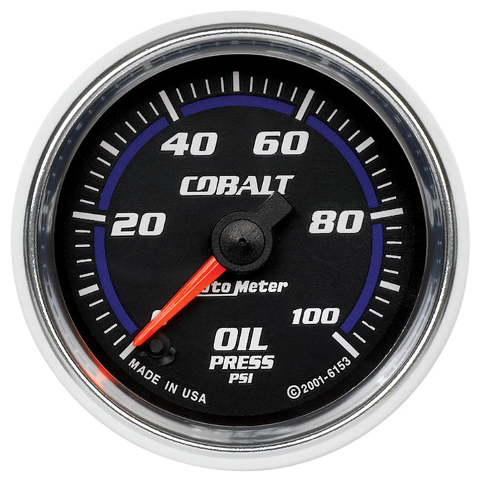 AutoMeter 6153 GAUGE; OIL PRESSURE; 2 1/16in.; 100PSI; DIGITAL STEPPER MOTOR; COBALT - Truck Part Superstore