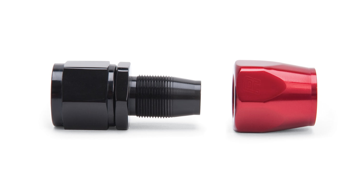 Russell 615530 Full Flow Swivel Hose End Straight; -08AN; w/ Socket; Red; Qty. 2; - Truck Part Superstore