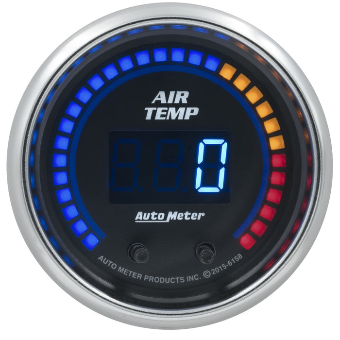 AutoMeter 6158 GAUGE; AIR TEMP; DUAL; 2 1/16in.; 0-300deg.F; DIGITAL; COBALT - Truck Part Superstore