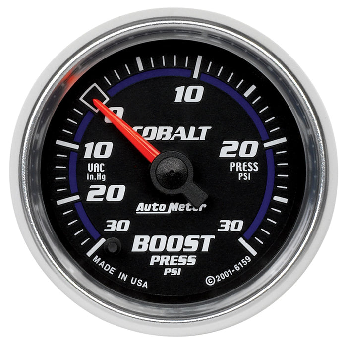 AutoMeter 6159 GAUGE; VAC/BOOST; 2 1/16in.; 30INHG-30PSI; DIGITAL STEPPER MOTOR; COBALT - Truck Part Superstore