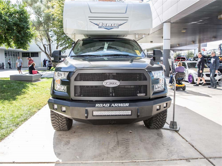Road Armor 615R0B-NW Stealth Non-Winch Front Bumper; Steel; Satin Black; Square Fog Light Holes; - Truck Part Superstore