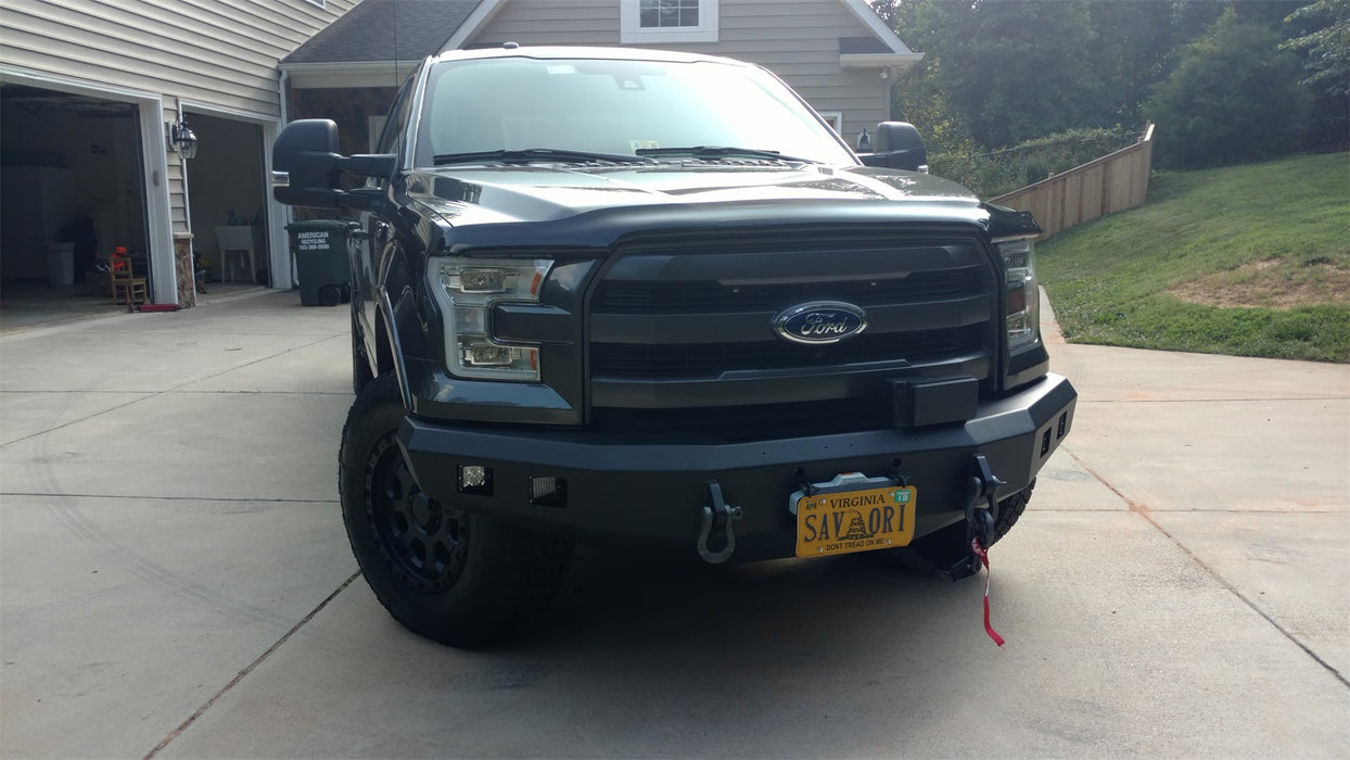 Road Armor 615R0B Stealth Winch Front Bumper; Steel; Satin Black; Square Fog Light Holes; - Truck Part Superstore