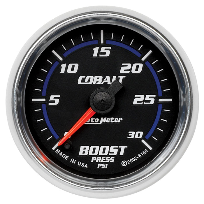 AutoMeter 6160 GAUGE; BOOST; 2 1/16in.; 30PSI; DIGITAL STEPPER MOTOR; COBALT - Truck Part Superstore