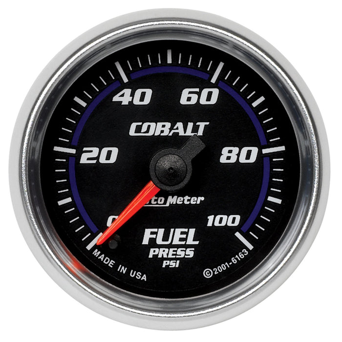 AutoMeter 6163 GAUGE; FUEL PRESSURE; 2 1/16in.; 100PSI; DIGITAL STEPPER MOTOR; COBALT - Truck Part Superstore