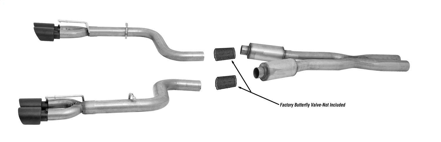 Gibson Performance Exhaust 617010-B Cat-Back Dual Exhaust System; Black Ceramic - Truck Part Superstore