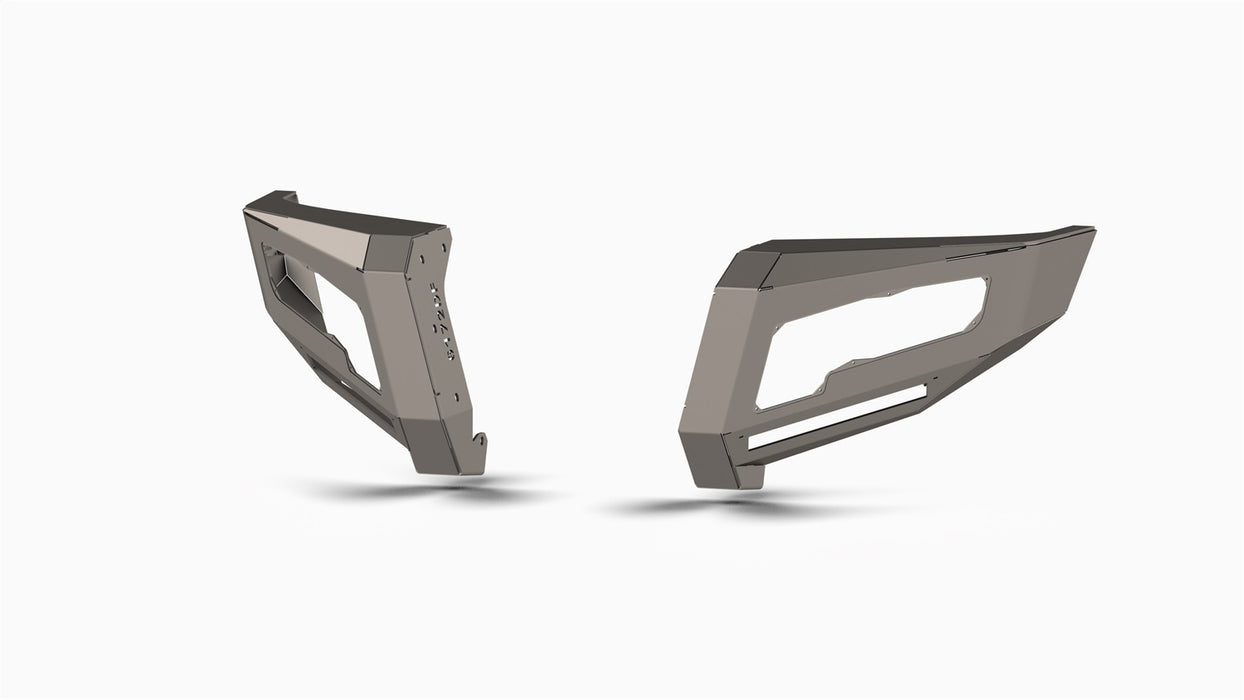 Road Armor 6172DF0 Identity Front Bumper Components; Standard End Pods; Raw Steel; - Truck Part Superstore
