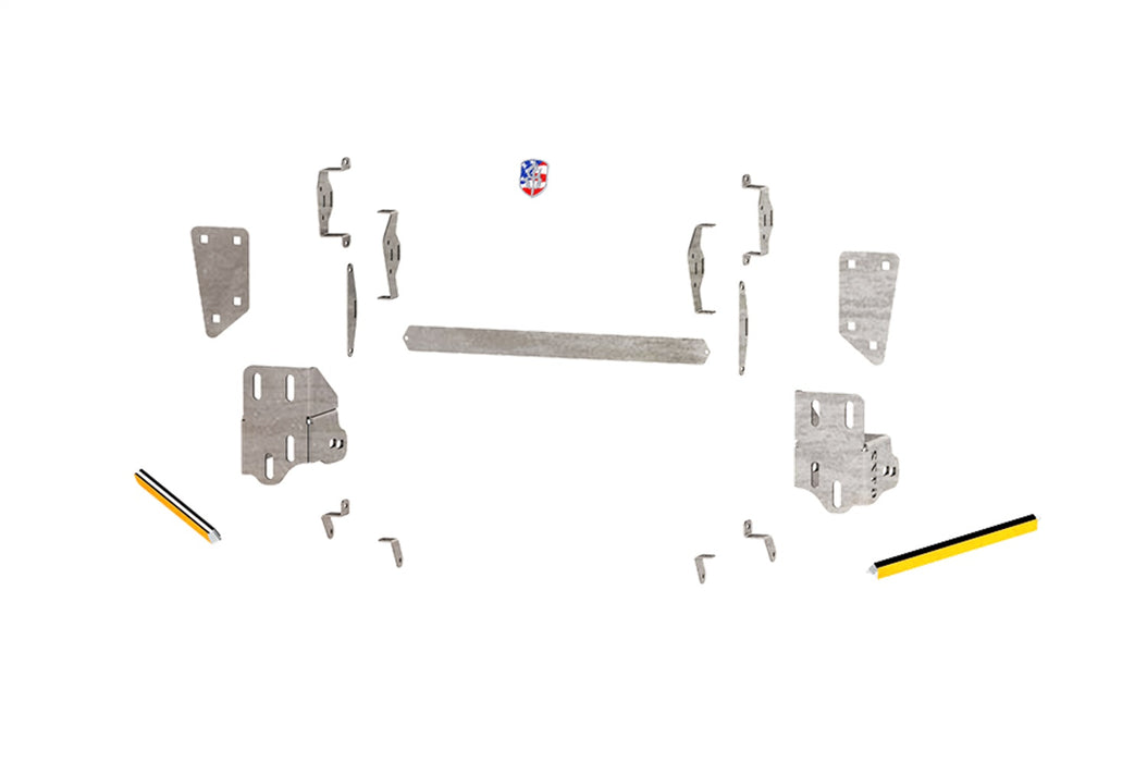 Road Armor 6172DFBH Identity Front Bumper Components; Accent Lights; Raw Steel; - Truck Part Superstore