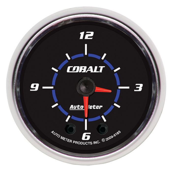 AutoMeter 6185 GAUGE; CLOCK; 2 1/16in.; 12HR; ANALOG; COBALT - Truck Part Superstore