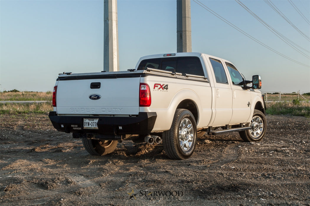 Road Armor 618S0B Stealth Winch Rear Bumper; w/Sensor Holes; Steel; Satin Black; - Truck Part Superstore