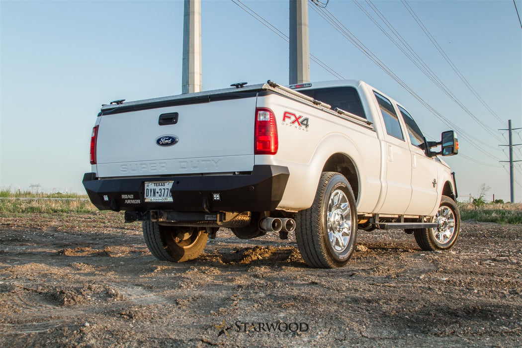Road Armor 618S0B Stealth Winch Rear Bumper; w/Sensor Holes; Steel; Satin Black; - Truck Part Superstore