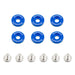 Mishimoto MMFW-SM-6BL Mishimoto M6 X 1.0 Fender Washer and Bolt Kit, 16.7mm OD, 6 pcs, Blue - Truck Part Superstore