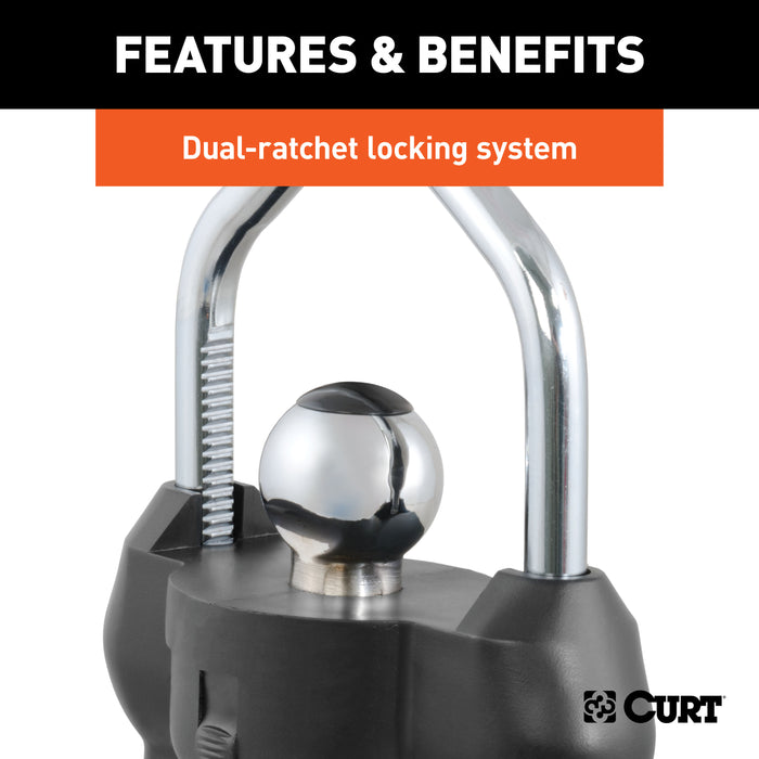 CURT 23179 CURT 23179 Ballistic-Grade Nylon Universal Trailer Tongue Lock - Truck Part Superstore