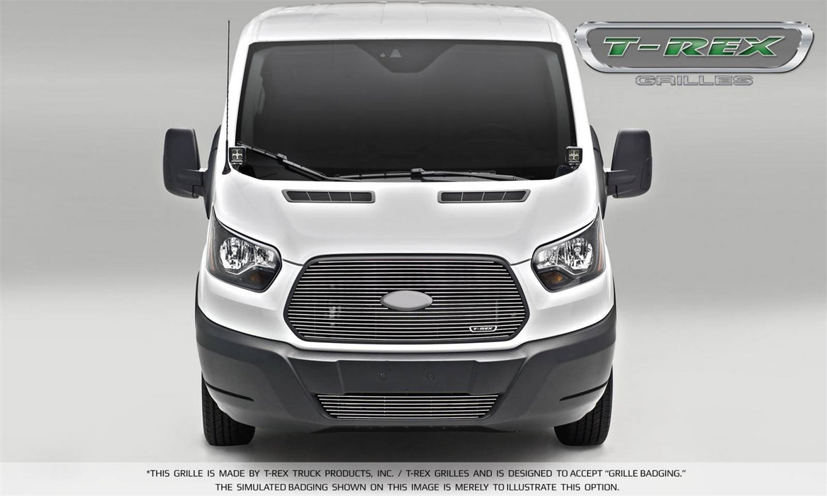 T-Rex Grilles 6205750 Billet Series Grille; Horizontal; Aluminum; Polished; 1 Pc; Replacement; - Truck Part Superstore