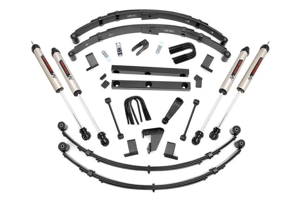 Rough Country 62070 4 Inch Lift Kit V2 Power Steer 87-95 Jeep Wrangler YJ 4WD Rough Country - Truck Part Superstore