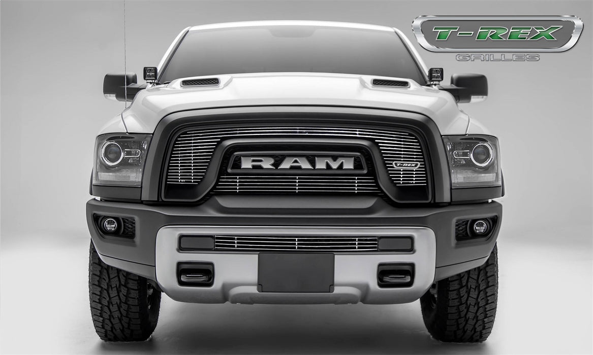T-Rex Grilles 6214640 Laser Billet Series Grille; Horizontal; Aluminum; Polished; 2 Pc; Overlay; - Truck Part Superstore