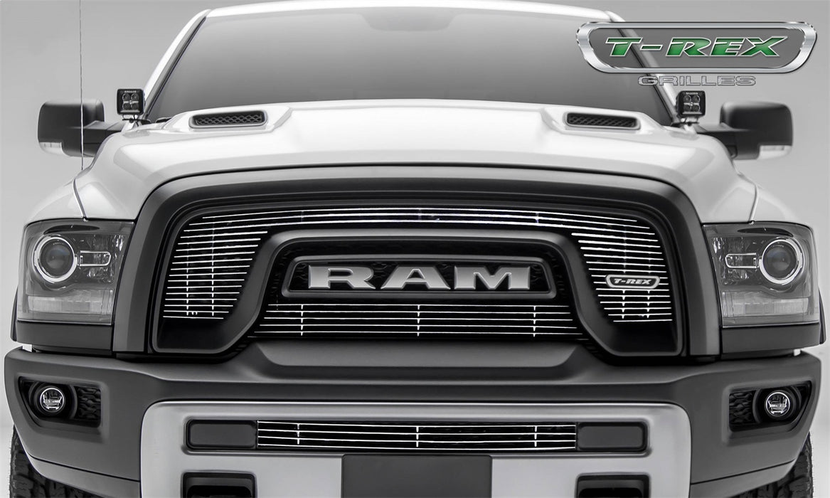 T-Rex Grilles 6214640 Laser Billet Series Grille; Horizontal; Aluminum; Polished; 2 Pc; Overlay; - Truck Part Superstore