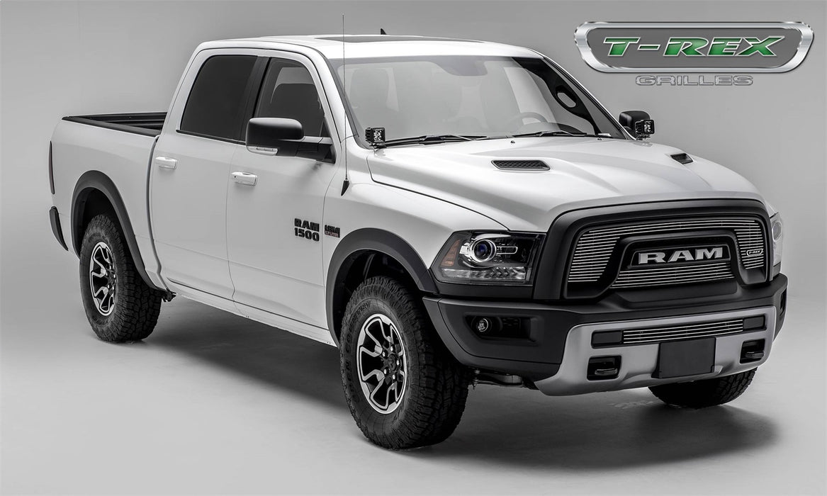 T-Rex Grilles 6214640 Laser Billet Series Grille; Horizontal; Aluminum; Polished; 2 Pc; Overlay; - Truck Part Superstore