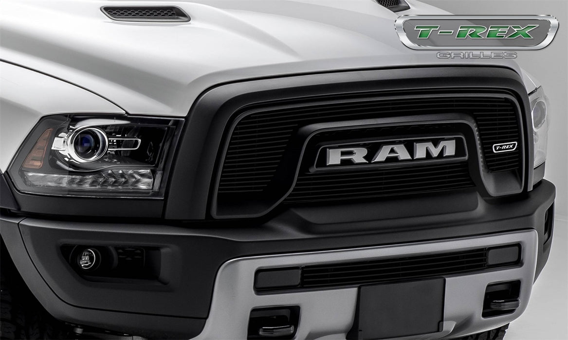 T-Rex Grilles 6214641 Laser Billet Series Grille; Horizontal; Aluminum; Black; 2 Pc; Overlay; - Truck Part Superstore