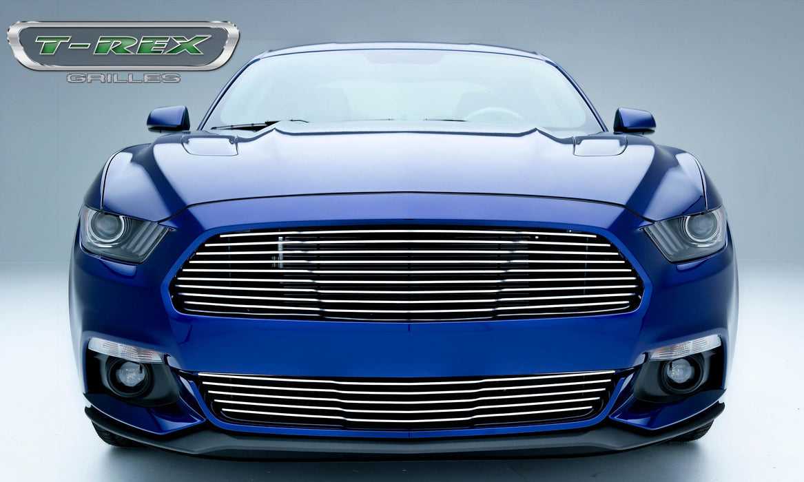 T-Rex Grilles 6215300 Laser Billet Series Grille; Horizontal; Aluminum; Polished; 1 Pc; Replacement; - Truck Part Superstore