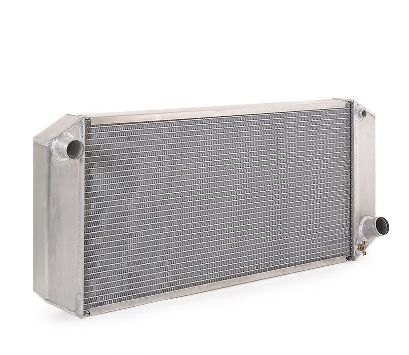 Be Cool 62154 Radiator Factory-Fit Natural Finish for 40-42 Willys w/Auto Trans Passenger Water Pump Outlet 33 Inch W Be Cool Radiator - Truck Part Superstore