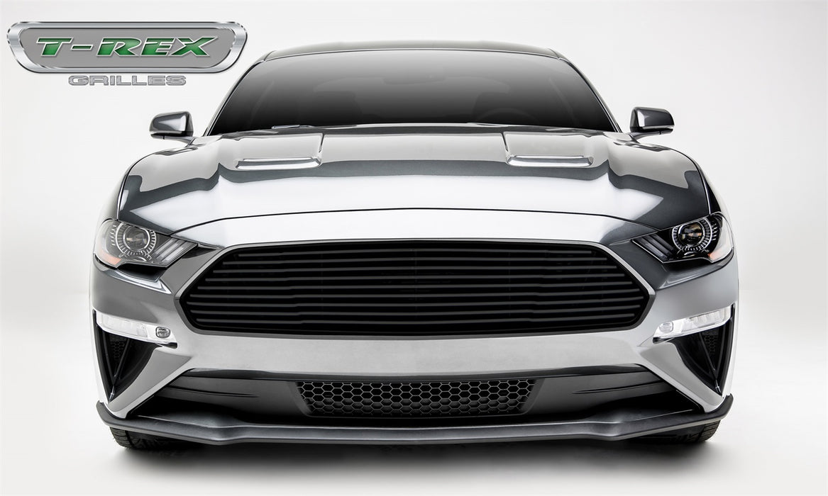 T-Rex Grilles 6215501 Billet Series Grille; Horizontal; Aluminum; Black; 1 Pc; Overlay; - Truck Part Superstore