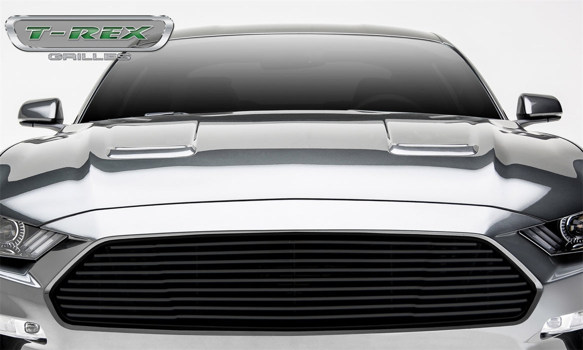 T-Rex Grilles 6215501 Billet Series Grille; Horizontal; Aluminum; Black; 1 Pc; Overlay; - Truck Part Superstore
