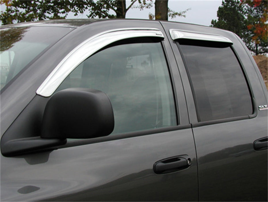 Stampede 6222-8 Tape-Onz™ Sidewind Deflector 4 pc.; Chrome; - Truck Part Superstore
