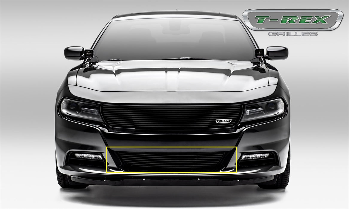 T-Rex Grilles 6224761 Laser Billet Series Bumper Grille; Horizontal; Aluminum; Black; 1 Pc; Overlay; - Truck Part Superstore