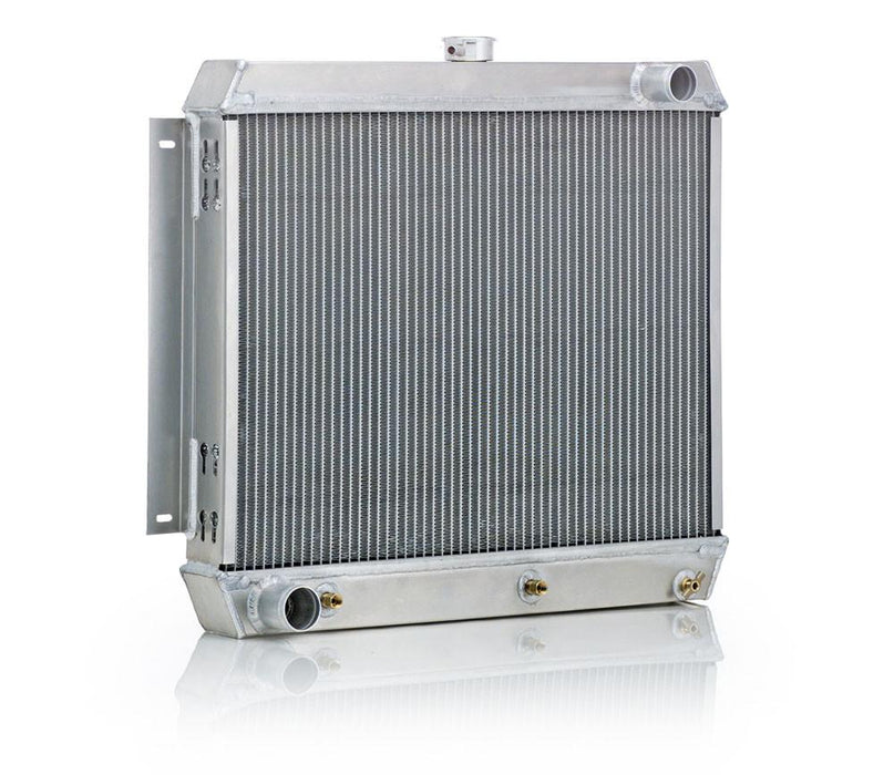 Be Cool 62270 Downflow Radiator Factory-Fit Natural Finish for 66-69 Dodge B-Body Coronet/Charger/Super Bee w/Auto Trans Passenger Upper/Driver Lower Be Cool Radiator - Truck Part Superstore