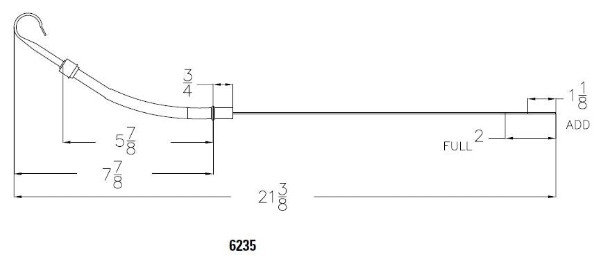 Mr Gasket 6235 Oil Dipstick And Tube; Chrome Plated; Block Mounted; - Truck Part Superstore
