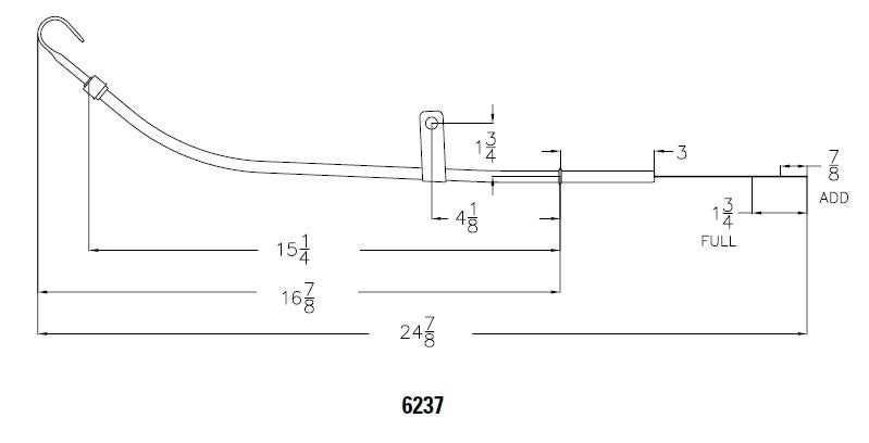 Mr Gasket 6237 Oil Dipstick And Tube; Passenger Side; - Truck Part Superstore