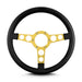 Lokar 62401 Lecarra Trans Am Steering Wheel; Black; Gold Anodized Spokes; - Truck Part Superstore