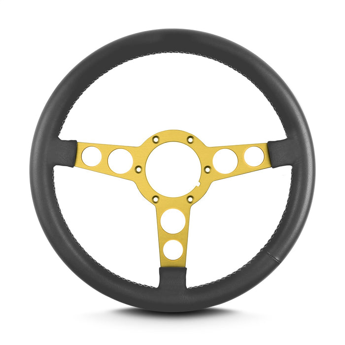 Lokar 62406 Lecarra Trans Am Steering Wheel; Dark Grey; Gold Anodized Spokes; - Truck Part Superstore