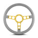 Lokar 62407 Lecarra Trans Am Steering Wheel; Light Grey; Gold Anodized Spokes; - Truck Part Superstore