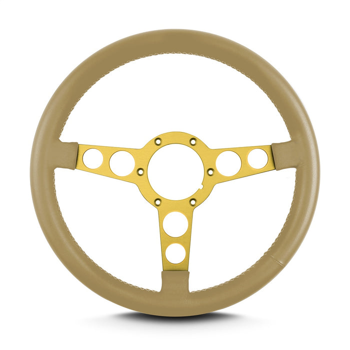 Lokar 62409 Lecarra Trans Am Steering Wheel; Tan; Gold Anodized Spokes; - Truck Part Superstore