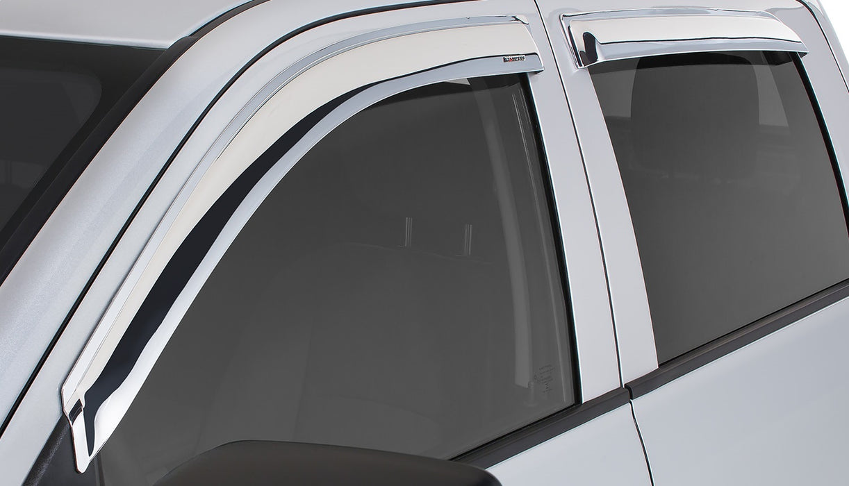 Stampede 6251-8 Tape-Onz™ Sidewind Deflector 4 pc.; Chrome; - Truck Part Superstore