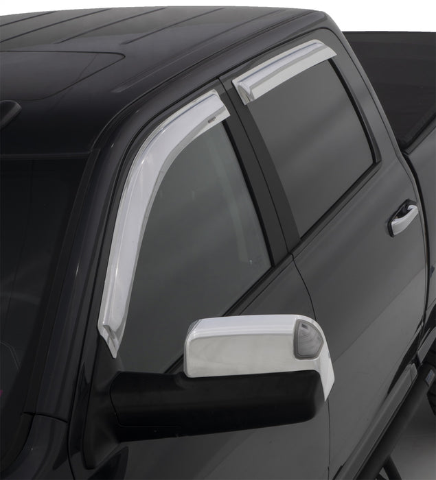 Stampede 6253-8 Tape-Onz™ Sidewind Deflector 4 pc.; Chrome; - Truck Part Superstore