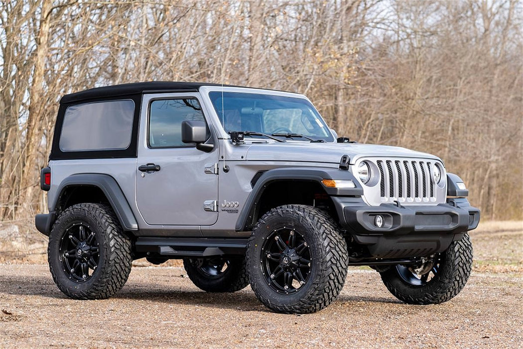 Rough Country 90950 3.5 Inch Jeep Suspension Lift Kit Vertex Reservoir Stage 2 Coils & Adj. Control Arms 18-20 Wrangler JL Rubicon-2 Door Rough Country - Truck Part Superstore