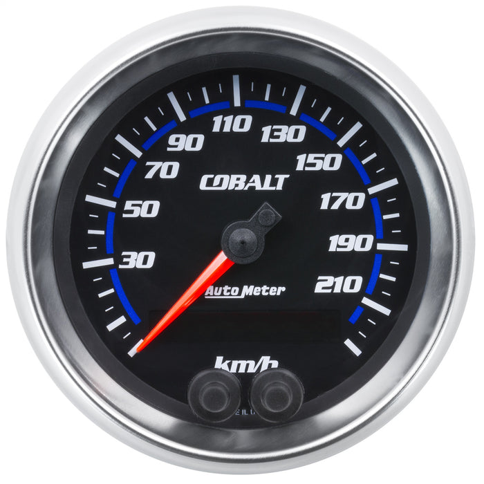 AutoMeter 6280-M GAUGE; SPEEDOMETER; 3 3/8in.; 225KM/H; GPS; COBALT - Truck Part Superstore