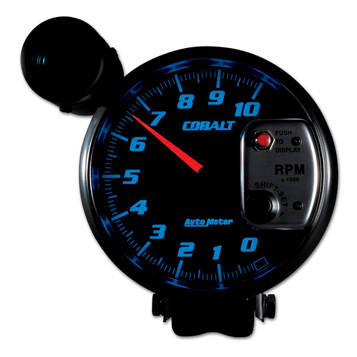 AutoMeter 6299 GAUGE; TACHOMETER; 5in.; 10K RPM; PEDESTAL W/EXT. SHIFT-LITE; COBALT - Truck Part Superstore