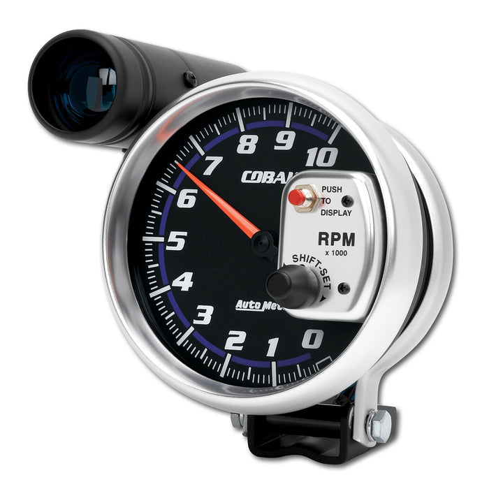 AutoMeter 6299 GAUGE; TACHOMETER; 5in.; 10K RPM; PEDESTAL W/EXT. SHIFT-LITE; COBALT - Truck Part Superstore