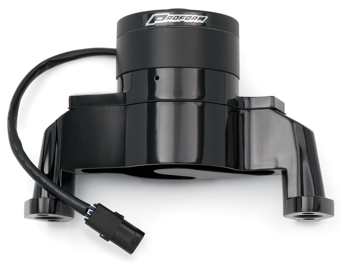 ProForm 66225BK Electric Engine Water Pump Aluminum Black Powder Coat Fits SB Chevy Engines Proform - Truck Part Superstore