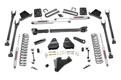 Rough Country 50721 6 Inch Ford 4-Link Suspension Lift Kit 17-19 F-250/350 4WD w/Front Drive Shaft Diesel 4 Inch Axle w/o Overloads Rough Country - Truck Part Superstore
