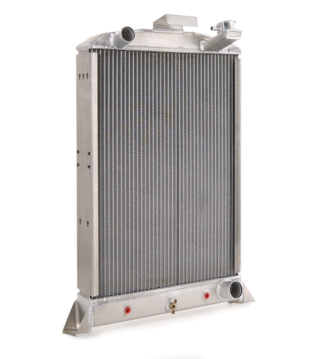 Be Cool 63041 Downflow Radiator Factory-Fit Polished Finish for 17-25 Ford Model T w/Auto Trans Driver Upper/Passenger Lower Be Cool Radiator - Truck Part Superstore