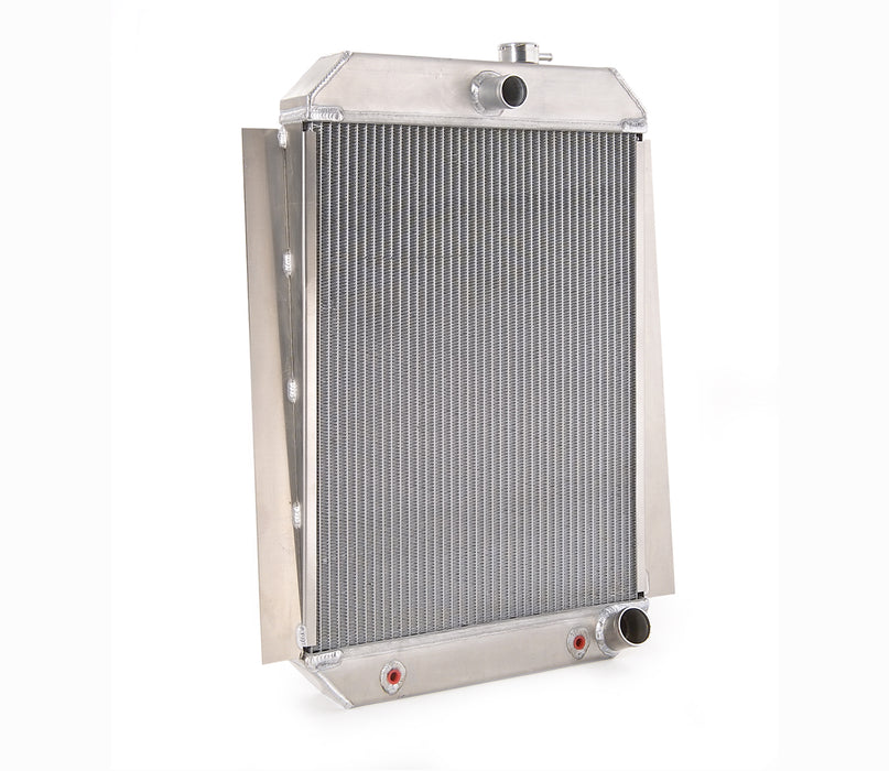 Be Cool 63044 Downflow Radiator Factory-Fit Polished Finish for 47-54 Chevrolet 1/2, 3/4, 1 Ton Pickups w/Auto Trans 19 Inch W x 28 Inch H Be Cool Radiator - Truck Part Superstore