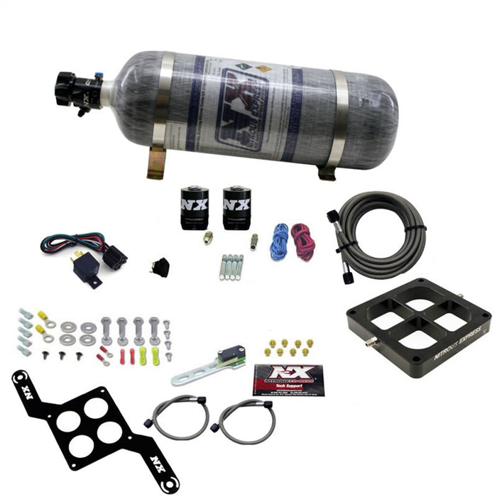 Nitrous Express 63070-12 DOMINATOR SINGLE ENTRY BILLET CROSSBAR STAGE 6; (50-300HP) W/COMPOSITE BOTTLE - Truck Part Superstore
