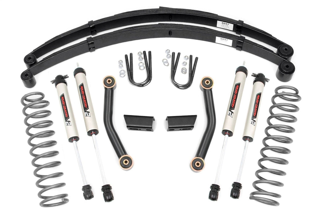Rough Country 630X70 Jeep Cherokee XJ 3 Inch Series II Suspension Lift Kit w/V2 Shocks Leaf Springs For 84-01 Jeep Cherokee XJ Rough Country - Truck Part Superstore